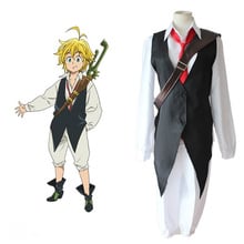 Disfraz del Anime The Seven Deadly Sins, conjunto completo de uniformes, camisa, chaleco, pantalones y corbata, Cosplay de meyodas, el dragón, el dragón de la ira 2024 - compra barato