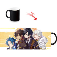 O calor feito sob encomenda da caneca 350ml da água da mudança da cor do teste padrão de touken ranbu revela canecas mágicas sensíveis da temperatura dos copos de café 2024 - compre barato