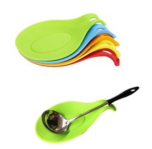 1pc Silicone Spoon Rest Heat Resistant Utensil Spatula Holder Tray Placemat Spoon Utensil Rest Cooking Tool Kitchen Tools D3 2024 - buy cheap