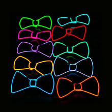 Luminous Party decoration Glowing Bow Tie ELWire Neon LED  Haloween Christmas Luminous Light Up Decoration Bar Club 2024 - buy cheap