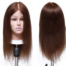 18" Female Mannequin Head With Natural Human Hair Training Manikin Dolls Hairdresser Practice Hairstyles Salon Maquiagem Dummy 2024 - buy cheap
