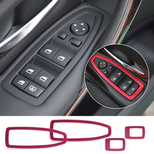 DWCX 4pcs/set New Red Car Interior stying Refit Door Window Switch Panel Trim Cover For BMW 3 Series F30 320 328 2013 2014 2015 2024 - buy cheap