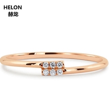 14K Solid Rose Gold Natural Diamonds Engagement Ring for Women Anniversary Wedding Band Fine Jewelry Classic 2024 - buy cheap