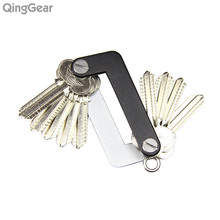 Комбинированный набор инструментов QingGear OKEY, EDC Автомобильный держатель для ключей, органайзер для карманных ключей, алюминиевый стержень для дверных ключей одной рукой 2024 - купить недорого