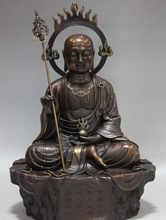 bi001918 12 Chinese Buddhism Temple Classical Copper Bronze Jizo Rohan Monk Buddha Statue 2024 - buy cheap