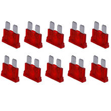 10Pcs 10AMP Blade Fuses Standard Red 10A Flat Fuse Car Bike Motorcycle Van Auto 2024 - buy cheap