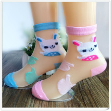 Носки для девочек 6 парт/Лот, детские летние сетчатые стильные детские носки для девочек с рисунками из мультфильмов, эластичные носки для девочек, оптовая продажа 2024 - купить недорого