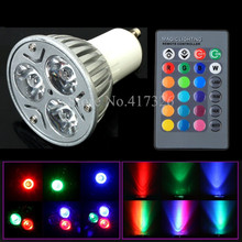 Lâmpada led rgb e27 gu10 e14, luz com controle remoto para bar de festa e iluminação espaços 16 cores 2024 - compre barato