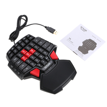 Teclado T9 para Gaming, conjunto de ratón profesional para PC, con cable de una sola mano, 1600 DPI, USB, LED, nuevo 2024 - compra barato