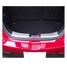 Car inner inside Rear Bumper trim Stainless Steel Scuff Sill trunk plate pedal 1pcs For Mazda2 Mazda 2 Demio 2015 2016 2017 2018 2024 - buy cheap
