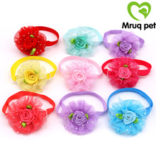 New 60pcs Pet Puppy Dog Cat Bow Ties Adjustable Bright Color Flower Dog Bowties Dog Accessories Pet Supplies 2024 - buy cheap