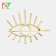 F.J4Z 2020 Trend Hair Clip Big Eye Hair Pins Fashion Funny Gold Color Alloy Hollow Hair Jewelry for Women Accessories Christmas 2024 - buy cheap