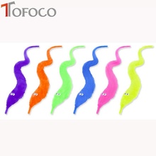 TOFOCO 10 шт., шесть цветов, волшебный вертлюжный червь для детей, подарок, Мультяшные плюшевые игрушки с животными, трюк для детей 2024 - купить недорого
