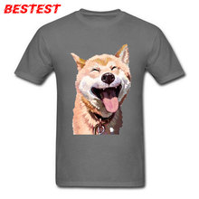 Chic Men T Shirt New Arrival Funny T-shirt Mens 3D Akita Dog Smiling Print Tops Plus Size Adult Tshirt Custom Cotton Clothes 2024 - buy cheap