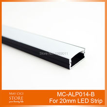 50CM Black Recessed Aluminum LED Profile without Flange Using for Strip within 20mm LED Bar Lights  profile aluminium 2024 - buy cheap