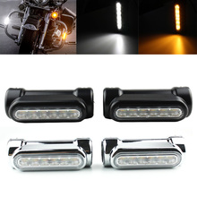 FADUIES Black/Chrome Motorcycle LED Highway Bar Switchback Driving Light/turn signal light For Harley bike Touring Victory 2024 - buy cheap
