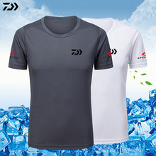 DAIWA-camisas de pesca transpirables de secado rápido, ropa de pesca de manga corta con protección solar Anti-UV, verano, 2019 2024 - compra barato