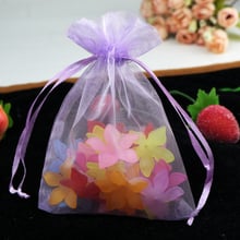 200pcs/lot Orchid Organza Jewelry Gift Bags 9x12cm Drawstring Bags Wedding Candy Bags& Pouch Free Shipping 2024 - buy cheap