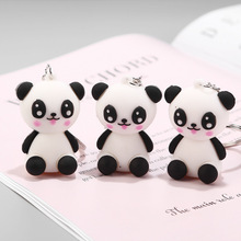 20pcs Cartoon Resin Black White Cute Panda Keychain Keyring Key holder Car Key Chains Men Women Souvenir Birthday Gift chaveiro 2024 - buy cheap