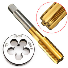 High Speed Steel 1/2 inch -28 HSS Titanium Coated Thread Tap & Round Die Set Manual Processing Right Hand Thread Tools 2024 - buy cheap