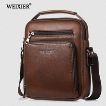 New brand men's shoulder bag black business leather men handbags retro bag high-capacity handbag men's shoulder travel bags 2024 - buy cheap