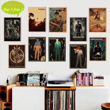 Uncharted Game Poster  Wall Decor Bar Cafe Vintage High quality Printing Drawing core Decorative Painting 2024 - buy cheap