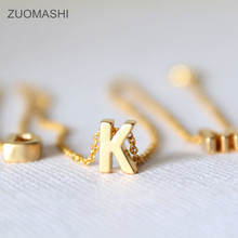 Collar con inicial de oro pequeño para mujer y niña, colgante con letras doradas iniciales del nombre Mejor regalo de cumpleaños 2024 - compra barato