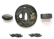 Hecho A mano un conjunto de accesorios de aleación Tsuba para espada samurái japonesa Katana #1694 2024 - compra barato