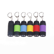 Mini lanterna tocha de 0.3w 25lum, luz led portátil para acampamento ao ar livre, chaveiro recarregável usb
