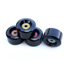 4pcs 55*32mm Skateboard Wheels Brush Street Wheels Black With 8pcs colorful Skateboard Bearings 78A PU Skateboard Wheels 2024 - buy cheap