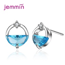 Nueva llegada S90 Stud Earring diseño de moda joyería brillante Zirconia cúbica mujer Club fiesta dos colores 2024 - compra barato