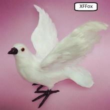Nova vida real branco pé pombo modelo boneca de plástico & asas de penas pomba pássaro sobre 30x10x22 cm xf0044 2024 - compre barato