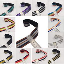 1M Elastic Bands 4cm Wide Grain Trousers Elastic Ribbon Waistband Colorful Stripe Rubber Band 40mm Webbing Bags Sewing Cloth 2024 - buy cheap