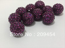 20mm 100 unids/lote púrpura oscuro (#) Color resina Bola de diamantes de imitación de perlas grueso para niños de fabricación de la joyería 2024 - compra barato