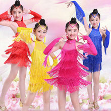 Special Sale Sexy Latin Dance Dress For Girls Kids Children Fringe Competition Latin Skirt Salsa Samba Dance Latin Salsa Dresse 2024 - buy cheap