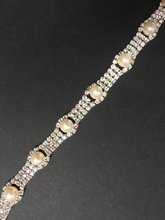 5Yards Sew on Crystal Rhinestone + Pearl Cup Chain Silver Gold Rose Gold Base Trim Trimming 2024 - buy cheap