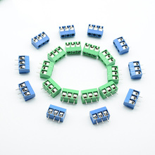 10Pcs/lot  KF301-3P  Pitch 5.0mm Straight Pin  3P Screw PCB Terminal Block Connector Blue Green 2024 - buy cheap