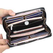 High Quality Designer Men High Capacity Long Wallet Card Holder Pu Leather Coin Purses Male Clutch Bag Money Zipper Pocket 2024 - buy cheap