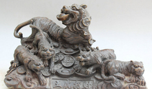 Песня voge gem S1658 10 "старинная китайская бронза Fierce богатство зверь Зодиак Год 5 статуя тигра скульптура 2024 - купить недорого