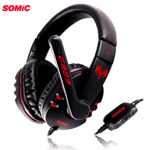 SOMiC-auriculares G923 para juegos de DJ, cascos de graves profundos con micrófono para PC, diadema de música para juegos de ordenador, 3,5mm 2024 - compra barato