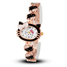 Женские детские часы с мультяшным браслетом hello kitty модные повседневные платья кварцевые наручные женские часы горячая Распродажа детские часы 2024 - купить недорого