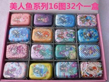 32pc(1box)/lot Mermaid series Mini cover Iron tin pencil case / can/Pill cute box / small Kit/candy storage gift box 2024 - buy cheap