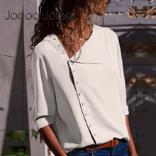 Blusa de chifón de manga larga para mujer, camisa informal con cuello de madeja, color liso, 2019 2024 - compra barato