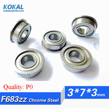 [CF683ZZ-P0]Free Shipping 10pcs chrome steel flange bushing bearing medical dental ball bearing F683zz F683-zz F683 3*7*3mm 2024 - buy cheap