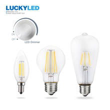 LUCKY Led Bulb E27 E14 220V Dimmable 2W 4W 6W 8W Led Candle Light Filament Retro Edison Bulb Lamp Vintage Style C35 A60 ST64 2024 - buy cheap