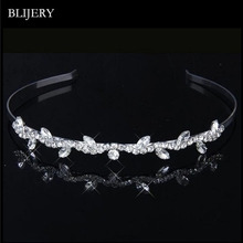 BLIJERY Fashion Hair Accessories For Women Kids Girls Flower Crystal Hairbands Bridesmaid Bridal Prom Wedding Hair Jewelry 2024 - buy cheap