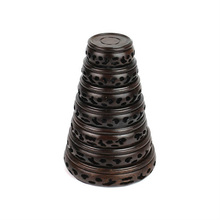 Red Rosewood Round Vase Base Aquarium Teapot Strange Stone Urn Flowerpot Buddha Furnishing Articles Root Carving 2024 - buy cheap