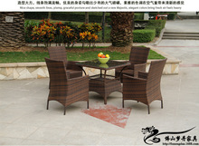 Rattan chair and coffee table casual outdoor furniture balcony garden rattan table and chairs LT06 2024 - buy cheap