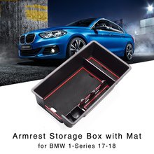 Caja de almacenamiento con reposabrazos para BMW serie 1, 2017, 2018, consola Central de coche, guantera 2024 - compra barato