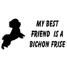 15.4cm*7.4cm Creative Personality Best Friend Is A My Bichon Frise Dog Cute Fashion Car Stickers C5-1910 2024 - buy cheap